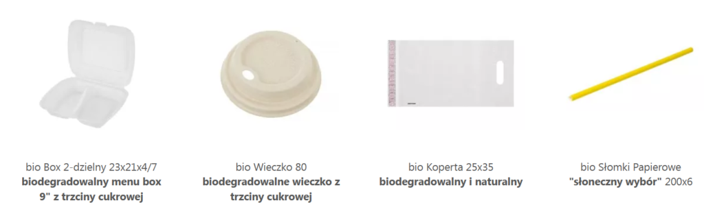 nowe produkty na stronie biodegradowalni